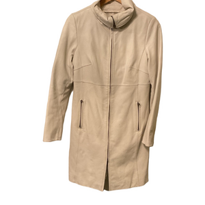 Danier Genuine Leather off white coat for Women